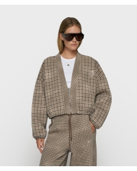 10 Days check cardigan reversible 1041 champagne