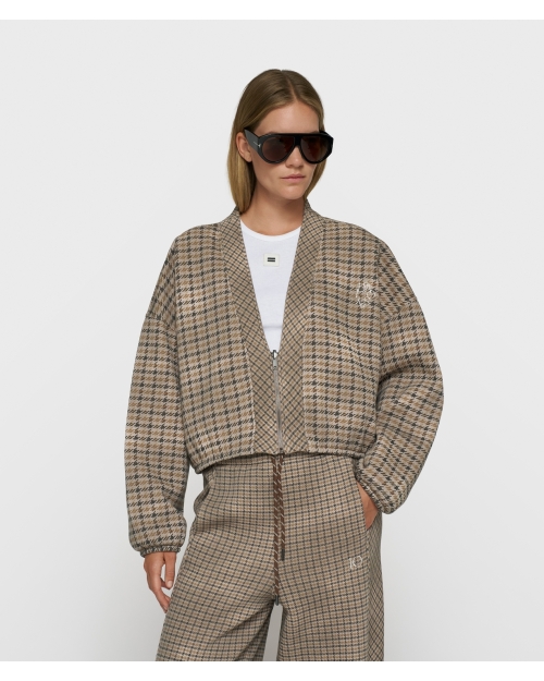 10 Days check cardigan reversible 1041 champagne