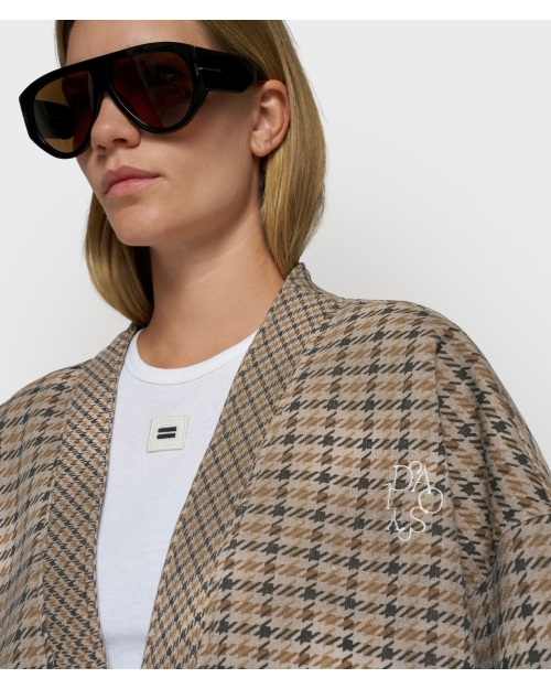 10 Days check cardigan reversible 1041 champagne