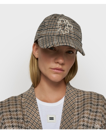 10 Days wool blend check cap 1041 champagne