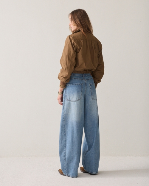 Summum Barrel fit jeans Vintage cotton twill 426 Vintage blue denim