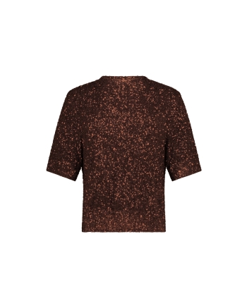 Studio Anneloes Princess sequins top 8700 espresso