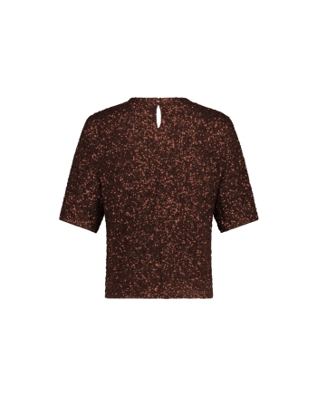 Studio Anneloes Princess sequins top 8700 espresso