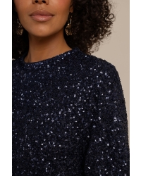 Studio Anneloes Princess sequins top 6503 navy
