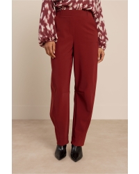 Studio Anneloes Marlis bonded barrel trousers 3900 red wine