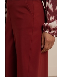 Studio Anneloes Marlis bonded barrel trousers 3900 red wine