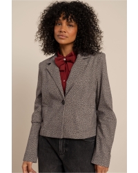 Studio Anneloes Jorine tweed look jacket 9014 black/kit