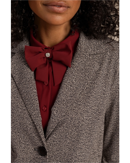 Studio Anneloes Jorine tweed look jacket 9014 black/kit