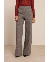 Studio Anneloes Lexie tweed look trousers 9014 black/kit