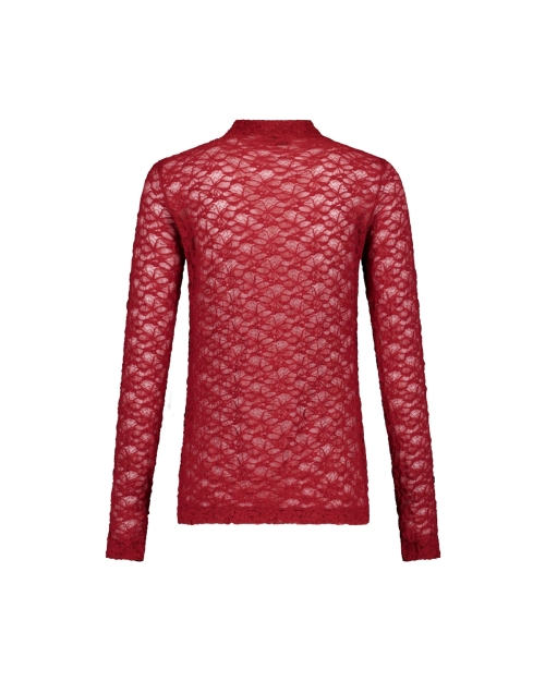 Studio Anneloes Reagan lace col top 3900 red wine