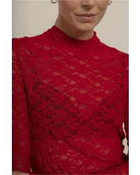 Studio Anneloes Reagan lace col top 4100 rich red