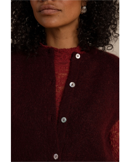 Studio Anneloes Bibi sls cardigan 3900 red wine
