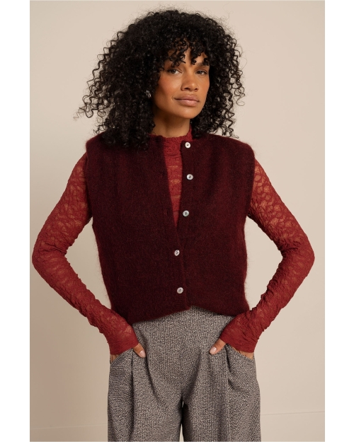 Studio Anneloes Bibi sls cardigan 3900 red wine