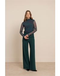 Studio Anneloes Lexie bonded trousers 8300 dark teal