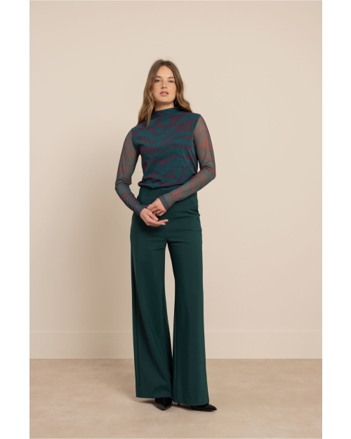 Studio Anneloes Lexie bonded trousers 8300 dark teal