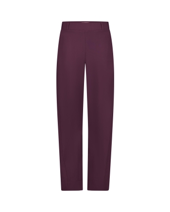 Studio Anneloes Marlis bonded barrel trousers 4800 aubergine
