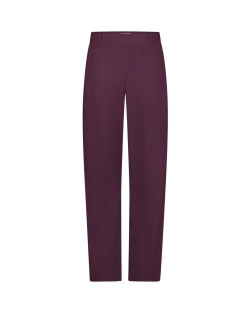 Studio Anneloes Marlis bonded barrel trousers 4800 aubergine