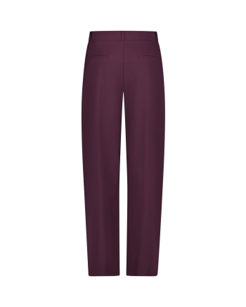 Studio Anneloes Marlis bonded barrel trousers 4800 aubergine