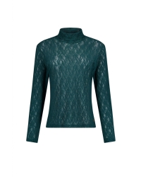 Studio Anneloes Reagan lace col top 8200 teal