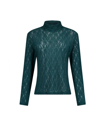 Studio Anneloes Reagan lace col top 8200 teal