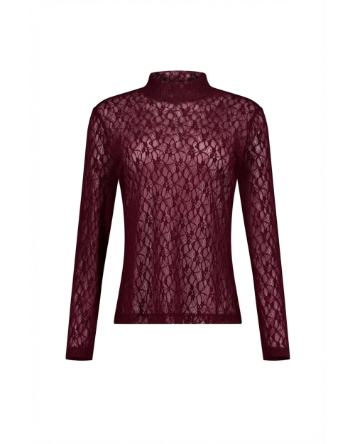 Studio Anneloes Reagan lace col top 4800 aubergine