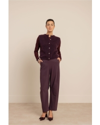 Studio Anneloes Reagan lace col top 4800 aubergine