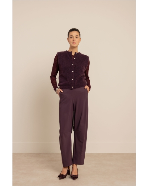 Studio Anneloes Reagan lace col top 4800 aubergine