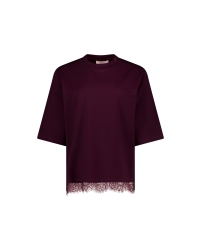 Studio Anneloes Fiore lace tee 4800 aubergine