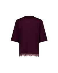 Studio Anneloes Fiore lace tee 4800 aubergine