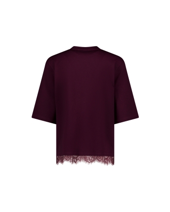 Studio Anneloes Fiore lace tee 4800 aubergine