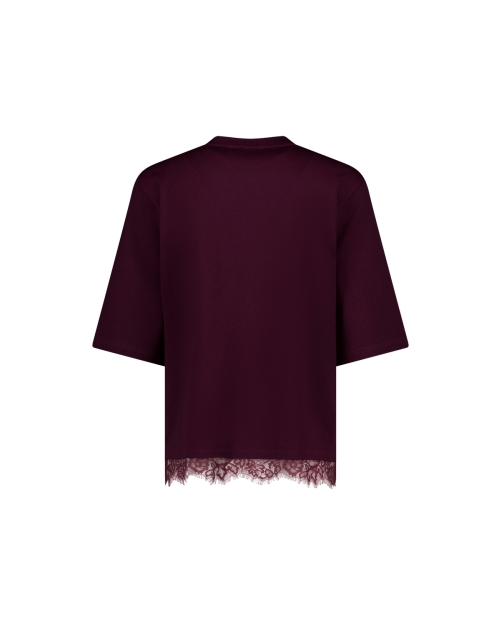 Studio Anneloes Fiore lace tee 4800 aubergine