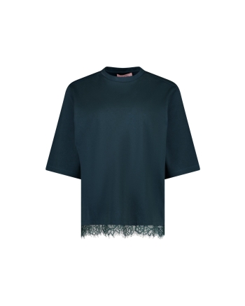Studio Anneloes Fiore lace tee 8300 dark teal