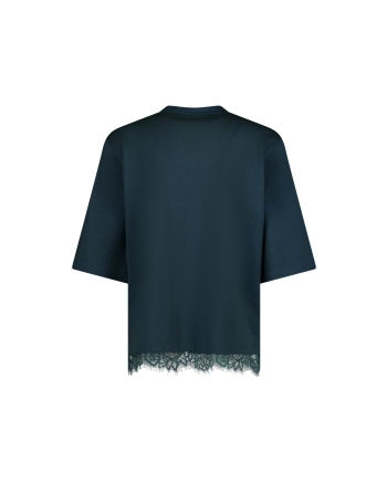Studio Anneloes Fiore lace tee 8300 dark teal