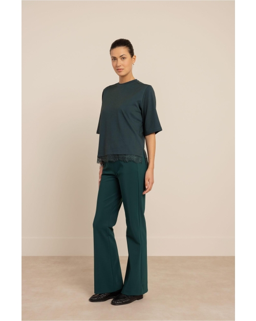 Studio Anneloes Fiore lace tee 8300 dark teal