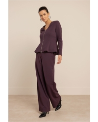 Studio Anneloes Luz twill trousers 4800 aubergine