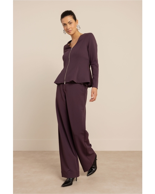 Studio Anneloes Luz twill trousers 4800 aubergine