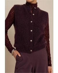 Studio Anneloes Bibi sls cardigan 4800 aubergine