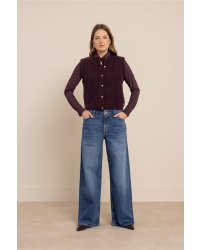 Studio Anneloes Bibi sls cardigan 4800 aubergine