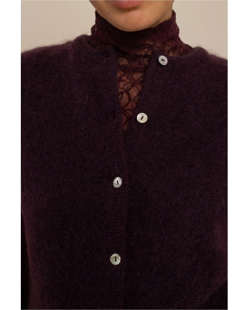 Studio Anneloes Bibi sls cardigan 4800 aubergine