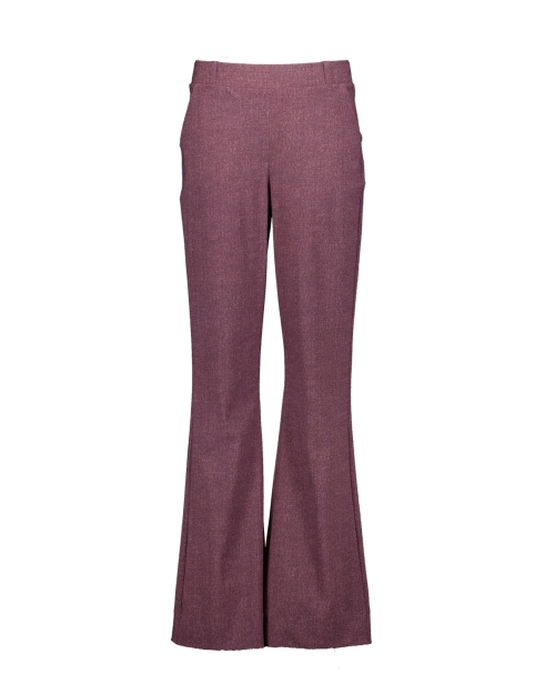 Studio Anneloes Flair herringbone trousers 4847 aubergine/light aubergine