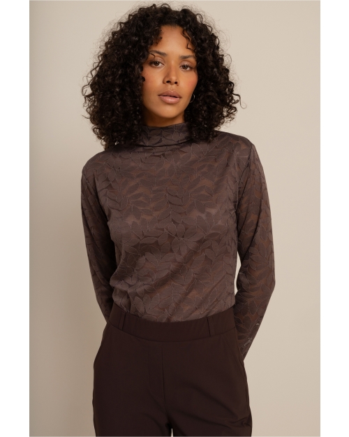 Studio Anneloes Reagan lace top 8700 espresso