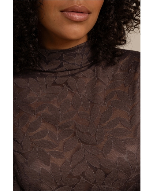 Studio Anneloes Reagan lace top 8700 espresso