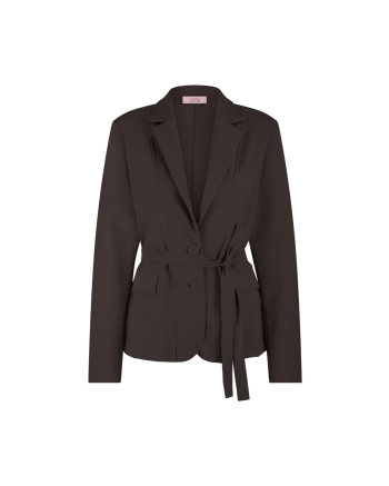 Studio Anneloes Elin bonded blazer 8700 espresso