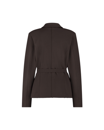 Studio Anneloes Elin bonded blazer 8700 espresso