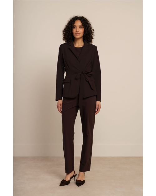 Studio Anneloes Elin bonded blazer 8700 espresso