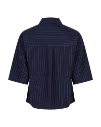 Red Button Nora blouse Pinstripe