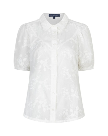 Red Button De Victoria 3D Flower is een blouse met geborduurd