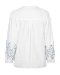 Red Button Blouse & Embroidery