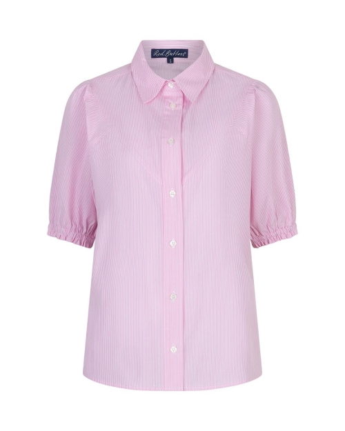 Red Button De Victoria Poplin Stripe 