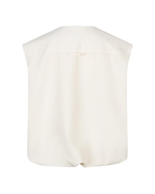 Red Button De Ivy Sleeveless Gathering is een mouwloos jasje 